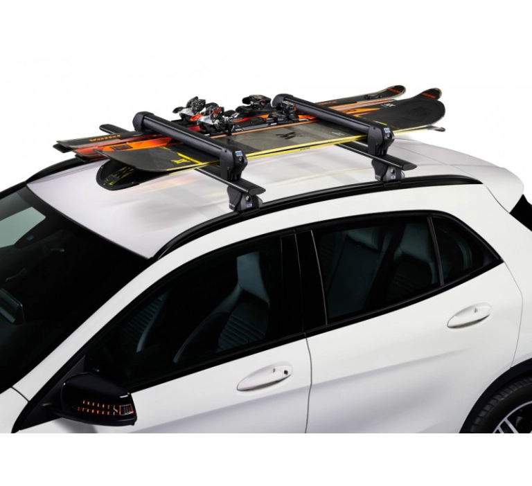 Aluminiowy uchwyt narciarski na 6 par nart lub 4 desek snowboardowych.