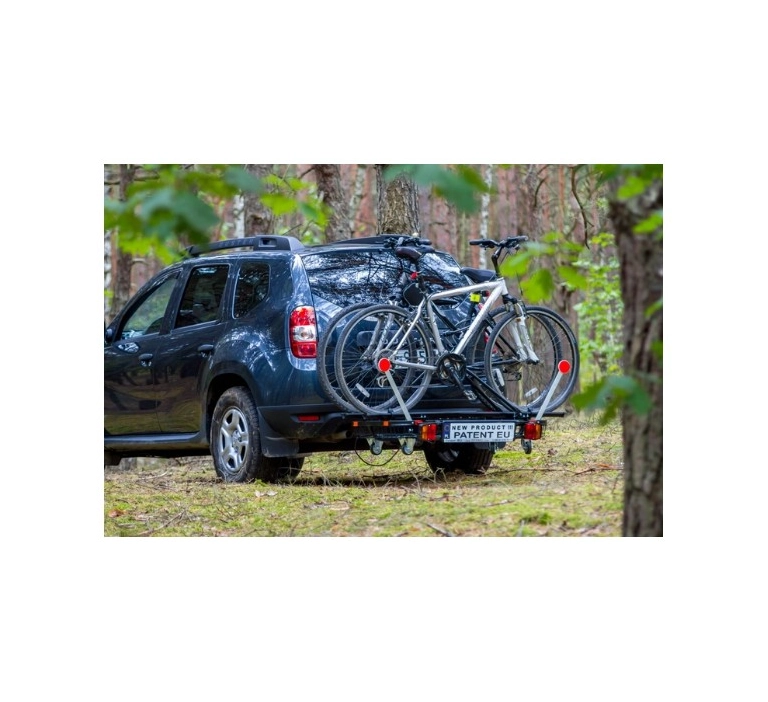 Platforma transportowa montowana na hak holowniczy tragarz auto z rowerami