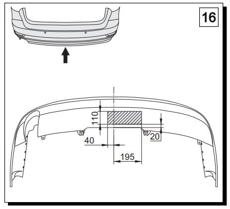 Podciecie zderzaka hak holowniczy Auto Hak A34V Audi A4 Avant 2015-