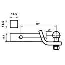 Adapter usa kula z przetyczką Autohak AH-4