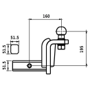 Adapter usa kula z przetyczką Autohak AH-6