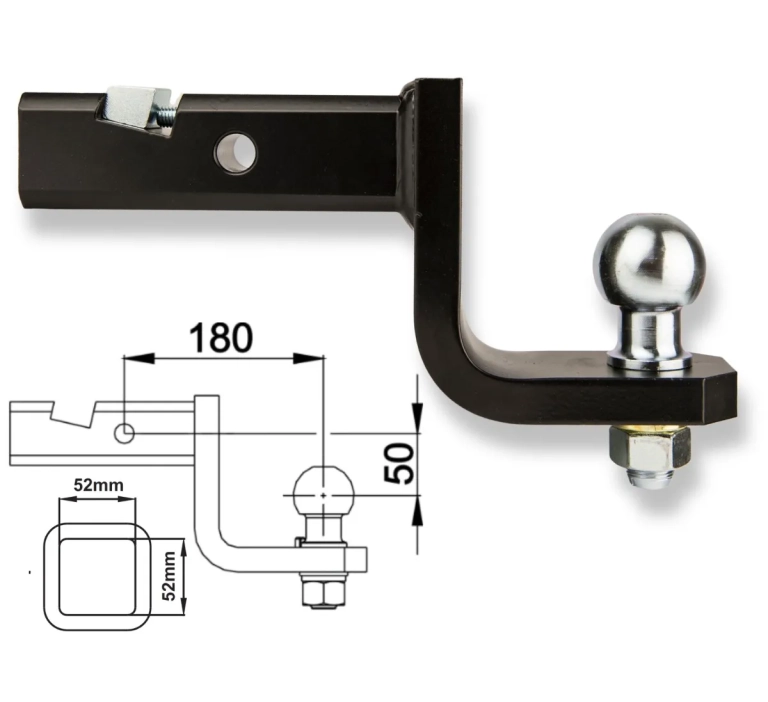 Adapter usa kula z przetyczką Autohak AH-7