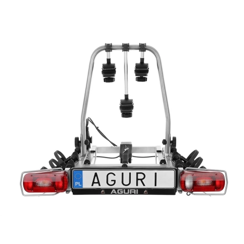 Bagażnik platforma na 3 rowery AGURI Cruiser 3 Silver
