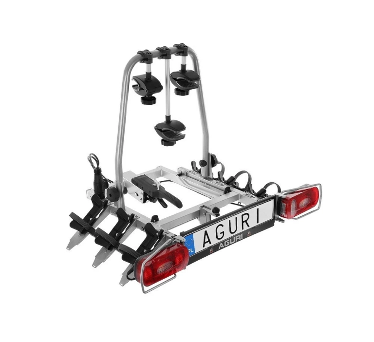 Bagażnik platforma na 3 rowery AGURI Cruiser 3 Silver