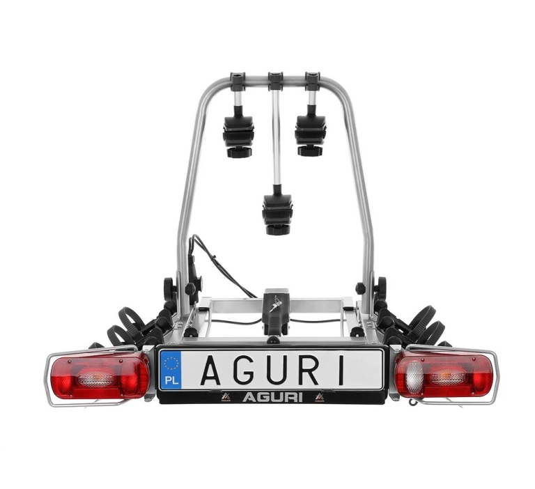 Bagażnik platforma na 3 rowery AGURI Cruiser 3 Silver