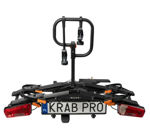 Bagażnik rowerowy na hak na 2 rowery AGURI KRAB PRO 2 Black