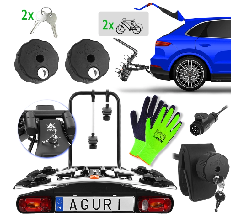Bagażnik platforma na 2 rowery AGURI Active Bike 2 Silver