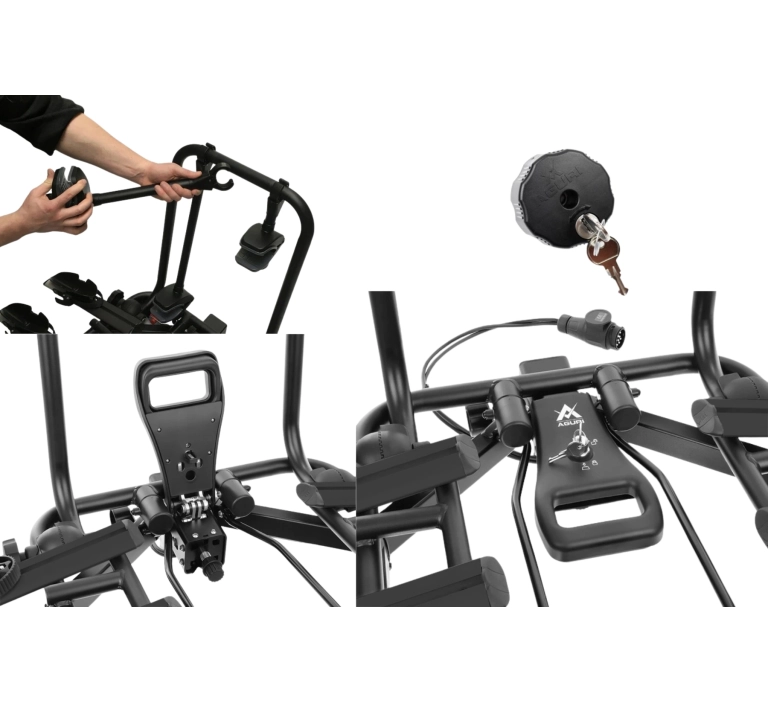 Bagażnik rowerowy na hak Aguri Active Bike PRO 2 | BLACK