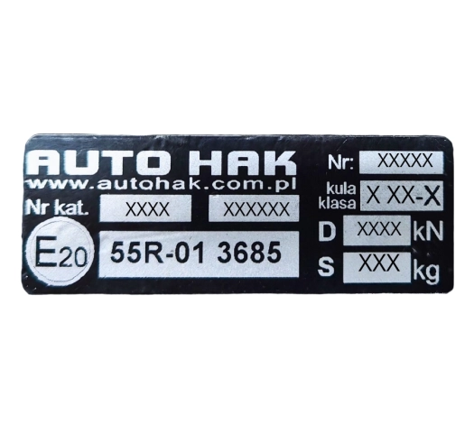 Naklejka homologacyjna AUTOHAK