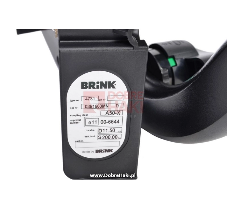 Hak holowniczy Dodge Caravan 2007-