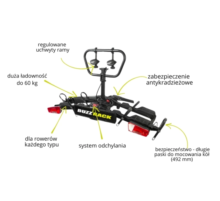 Bagażnik na hak dla 2 rowerów BuzzRack Scorpion PRO 2