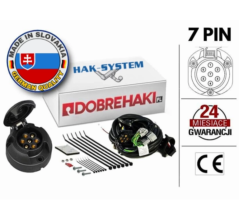 Wiązka haka dedykowana Nissan Qashqai J12 06.2021-05.2024 /7-PIN/