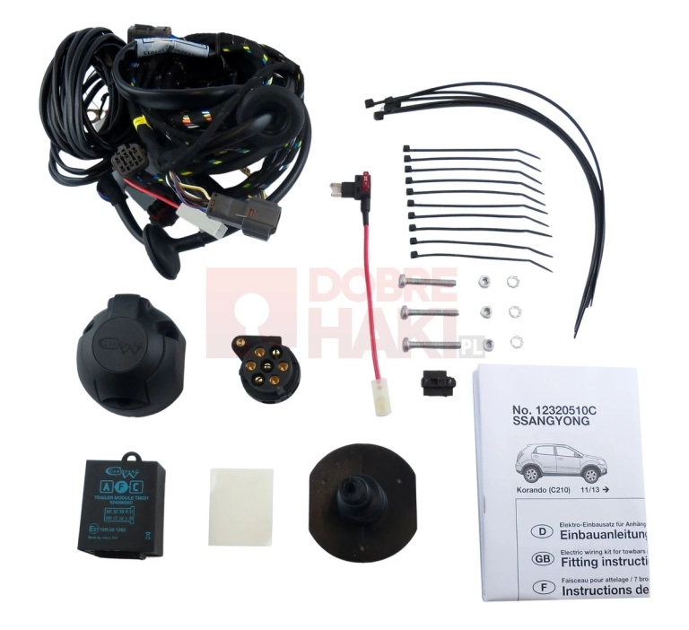 Wiązka haka dedykowana Ssangyong Korando C210 11.2013-08.2019 /7-PIN/