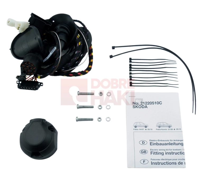 Wiązka haka dedykowana Skoda Fabia II Hatchback 04.2007-05.2010 /13-PIN/