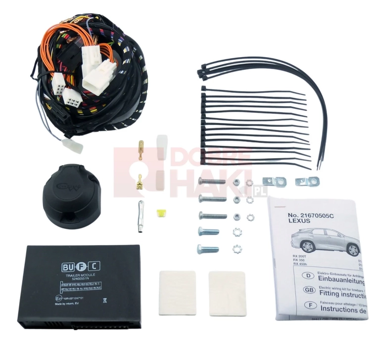 Wiązka haka dedykowana Lexus RX IV 200 T / RX 350 / RX 450 H 01.2016-01.2023 /13-PIN/