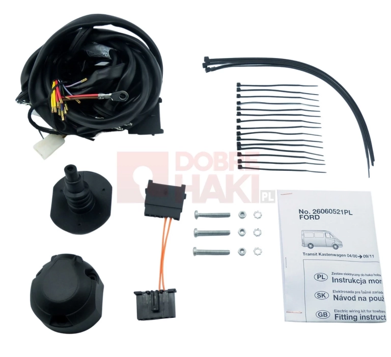 Wiązka haka dedykowana Ford Transit Furgon 04.2000-09.2011 /13-PIN/