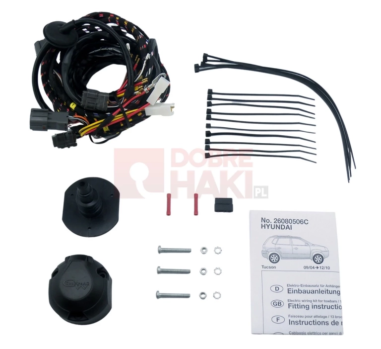 Wiązka haka dedykowana Hyundai Tucson 09.2004-12.2010 /13-PIN/