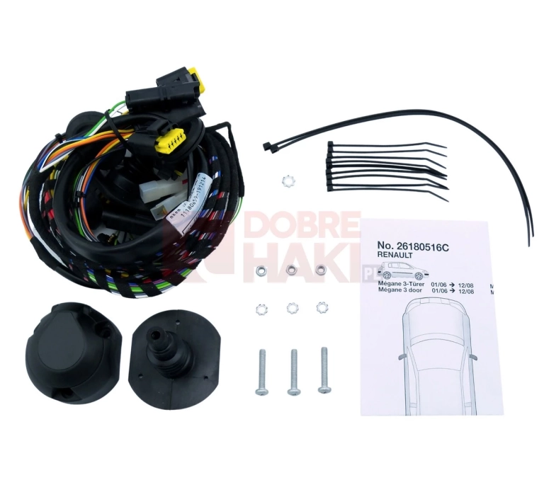 Wiązka haka dedykowana Renault Megane II 3/5 drzwi 01.2006-12.2008 /13-PIN/