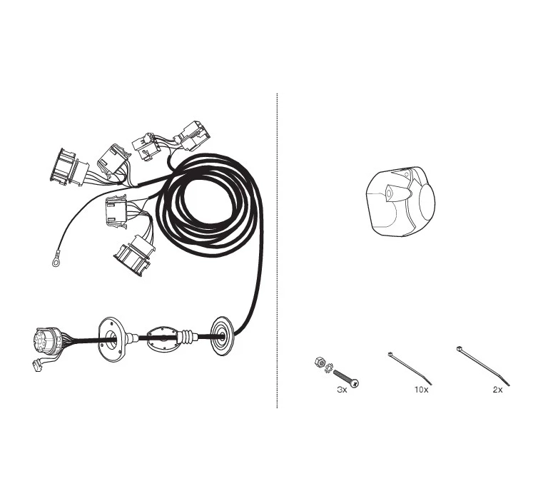 Wiązka haka dedykowana Volkswagen Sharan I 06.2000-08.2010 /7-PIN/