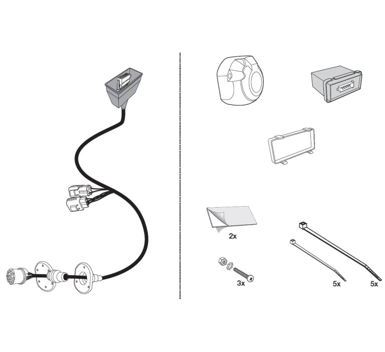 Wiązka haka dedykowana Land Rover Land Rover Discovery 5 ( z LED ) 04.2017-12.2020 /13-PIN/