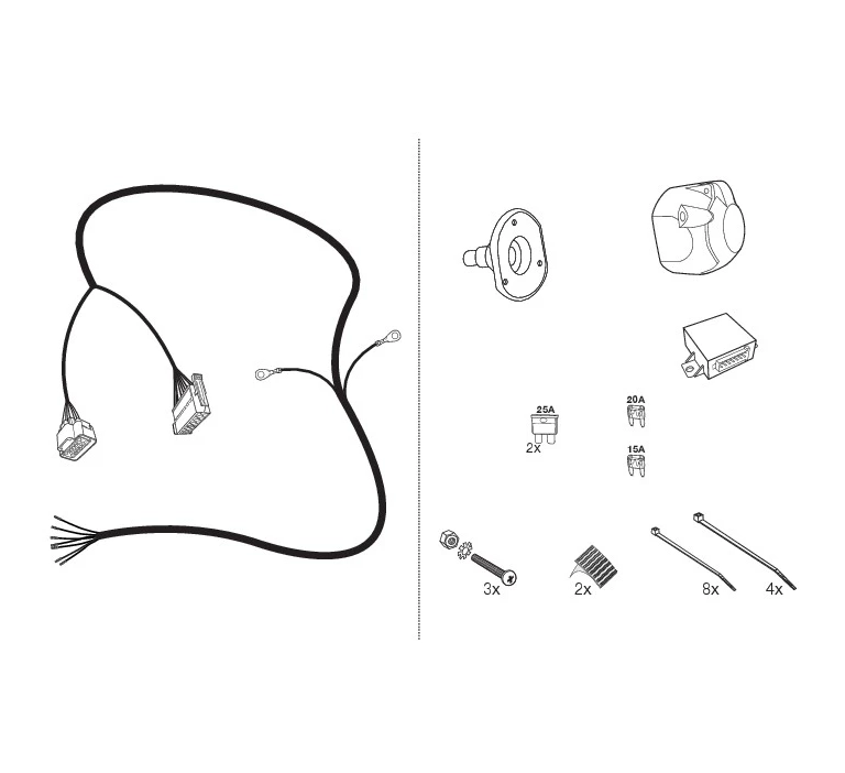 Wiązka haka dedykowana Volvo XC 90 05.2004-05.2015 /13-PIN/