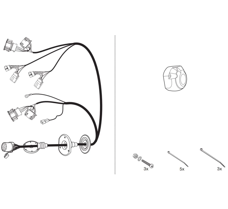 Wiązka haka dedykowana Seat Alhambra I 06.2000-08.2010 /13-PIN/