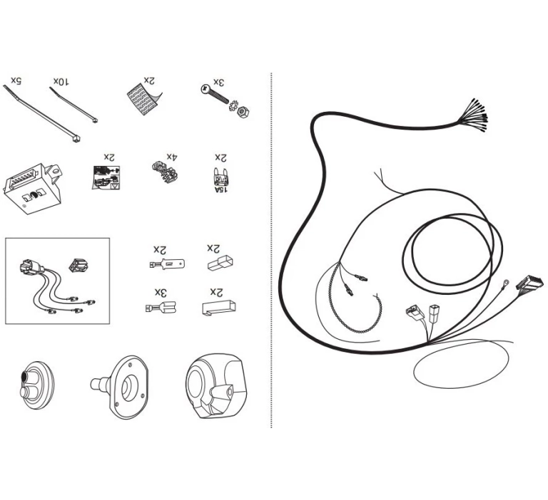 Wiązka haka dedykowana Seat Ibiza ST 06.2010-07.2015 /13-PIN/