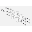 Adapter kuli kutej z 2 otworów 90mm na 4 otwory 83x56mm