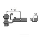 Adapter haka holowniczego USA z przetyczką firmy Autohak kod AH-10