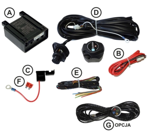 Wiązka haka holowniczego z modułem 13-pin WH3QS-G8-LONG-OUT