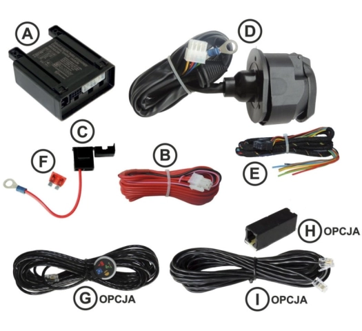 Wiązka haka holowniczego z modułem 13-pin WH3QS-G8-LONG-PWR