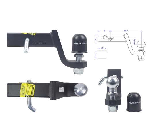 Obniżony adapter haka holowniczego USA ZK-2 z przetyczką Obniżony adapter haka holowniczego USA ZK-2 z przetyczką
