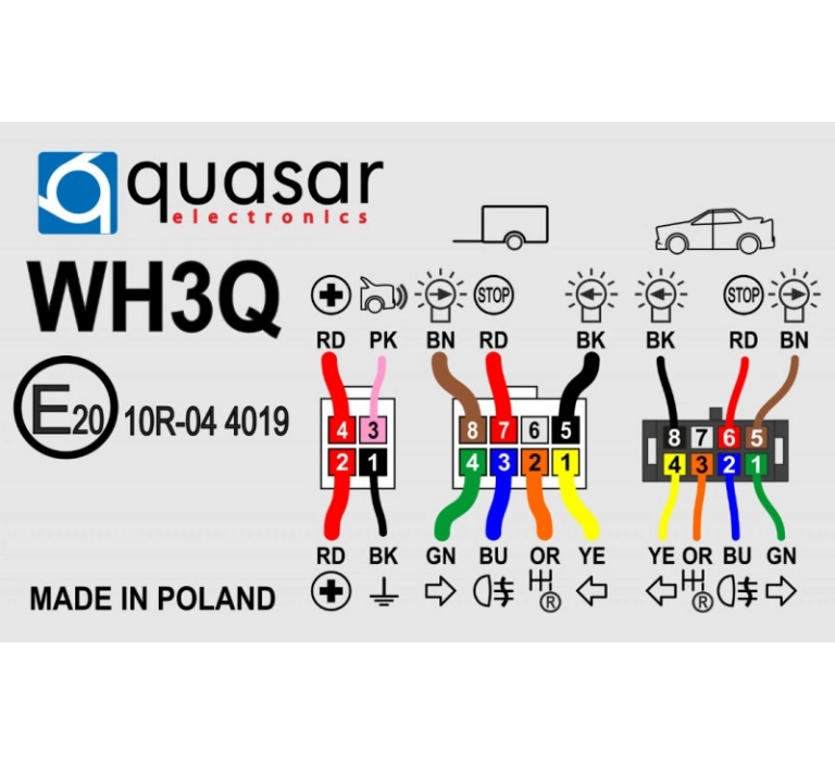 Wiązka haka holowniczego z modułem 13-pin WH3S-G8 LONG