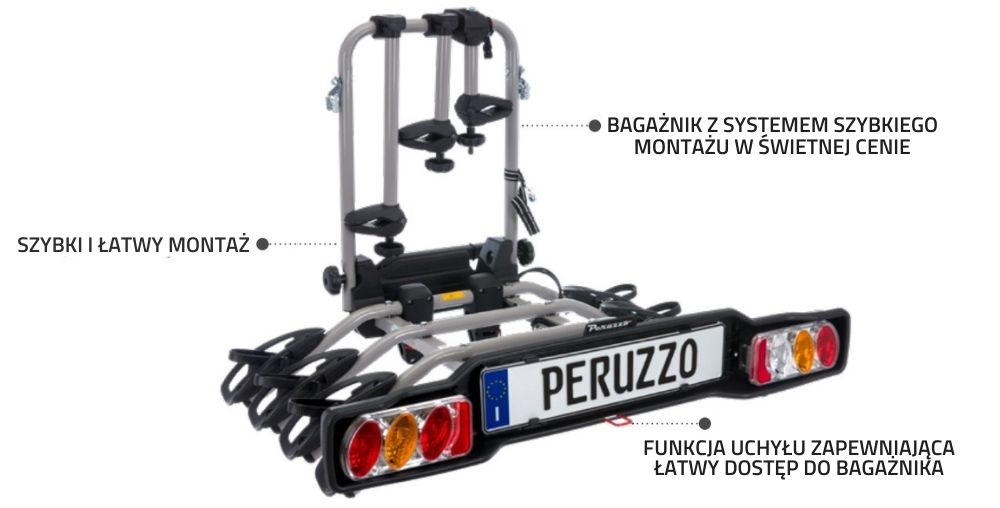 Bagażnik platforma na 4 rowery PERUZZO Parma 4