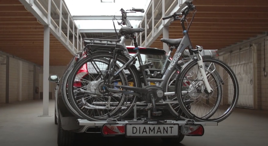 Składany bagażnik na 2 rowery PROUSER Diamant z rowerami
