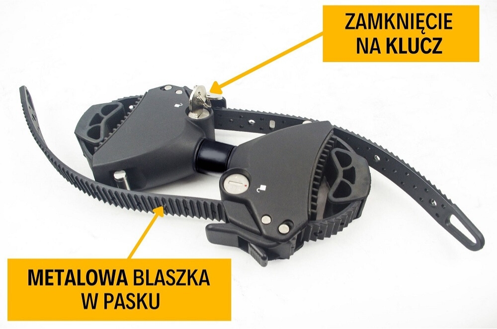 Uniwersalny uchwyt ramy z paskiem napinającym do platform rowerowych