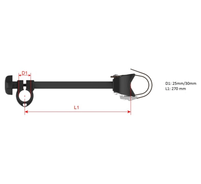 Uniwersalne ramię mocujące rower do platformy - 270 mm