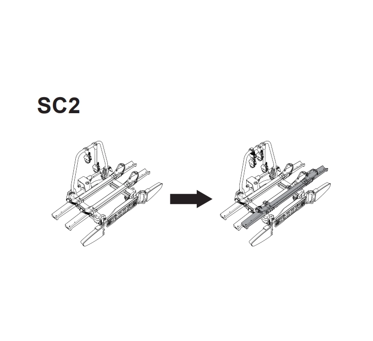 Adapter XB1 na dodatkowy rower do bagażników Spinder SC2, SL3