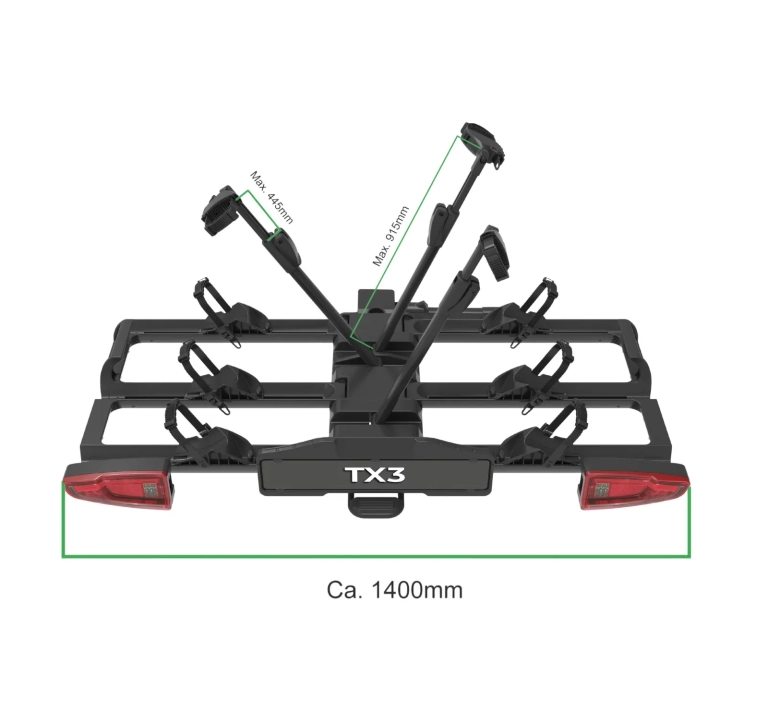 Bagażnik rowerowy na hak SPINDER TX3 LED