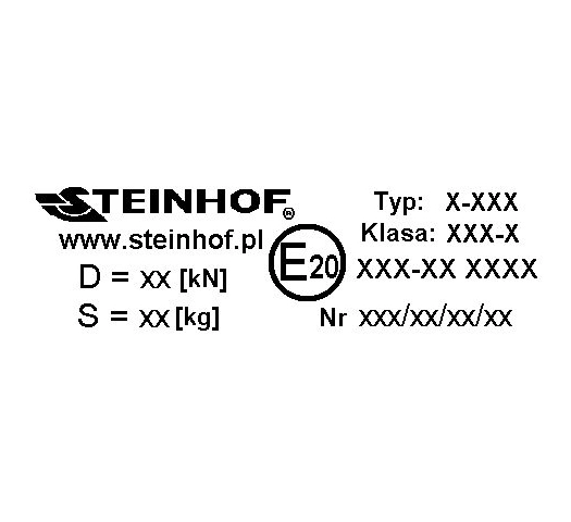 Naklejka homologacyjna STEINHOF